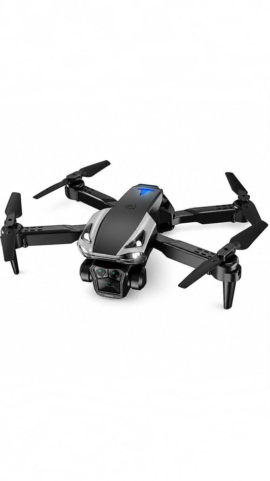 Drone plegable Castor UP ECO H18 negro con cámara dual HD y luces LED para fotografía aérea