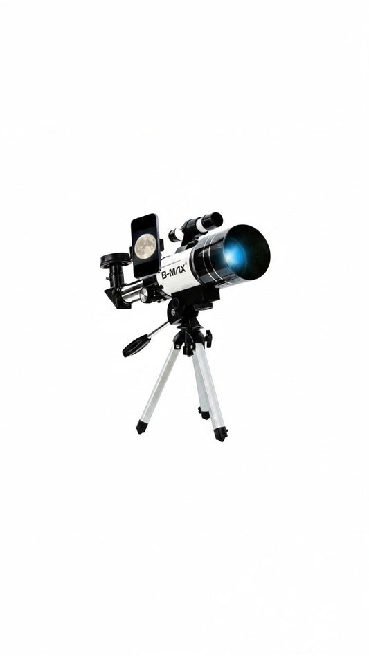 Telescopio astronómico Castor UP F30070M de 70mm con trípode, soporte para celular y oculares intercambiables